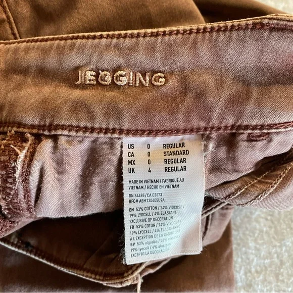 American Eagle Women 0 Jeggings Jeans Super Stretch AEO Sateen Low Rise Pockets - Picture 10 of 16